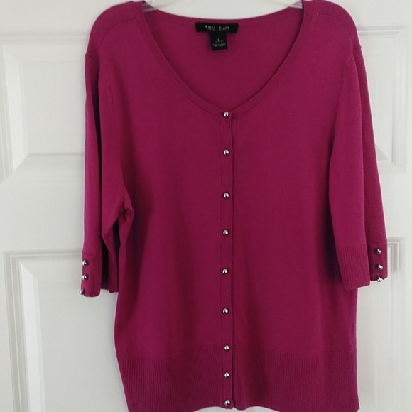 White House Black Market Sweaters - White House Black Market Pink Sweater Size L